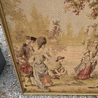 This Framed Vintage French-style Pastoral Tapestry 20th Century Collectible