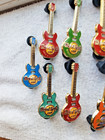   lot Of 9   Hard Rock Cafe 3d Core Guitar Pin Vienna  Prague  Hollywood   