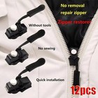 12 Pack Universal Quick Fix Zipper Repair Kit Detachable Slider Replacement