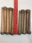 Wood Bobbins Spools Industrial Style Spindles 8  And 8 75  Wooden Quills Lot-10