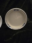 Vintage Chinese Porcelain Blue And White Lotus Flower Planter W matching Saucers