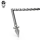 Original Lowrider Square Twisted 15    Ape Handlebar Chrome 25 4mm W arrow Ends 