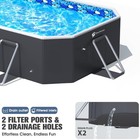 Durable Non Inflatable 90x50x20 Foldable Pool With Canopy For Adults And Kids