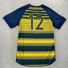 Canterbury Pelican Rugby Jersey Adult Large Blue Yellow Shirt Tampa  12 Mens L