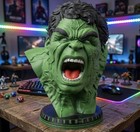 Marvel Incredible Hulk Bust Statue 3d Printed Avengers Head Collector Edition 