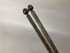 Y8521 Hibashi Iron Chopsticks Tongs Openwork 2 Pieces Japan Tea Ceremoy Antique