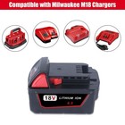 2 Pack For 18v Milwaukee 48-11-1850 6 5 Ah Batteries M18 Xc18 48-11-1852 Battery