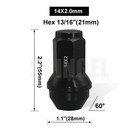 24 Ford Oem Factory Black 14x2 Lug Nuts For 2003-2014 F-150 Expedition Navigator