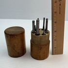 Starrett Drive Pin Punch Set S565the L s  Starrett Co  8pc  W  Wood Holder   Lid