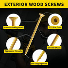 Deck Screw 2 Inch  Wood Screws  8 X 2  100 Pcs  Rust Resistant  Exterior Epoxy C