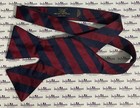 Brooks Brothers Maroon   Navy Striped Self Tie Bow Tie Silk new-minor Flaws 