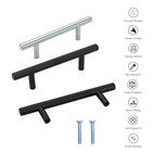 Swiss Kelly Hardware Matte Black Kitchen Cabinet Handles Drawer Pulls