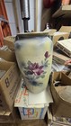 Antique Japanese Asian Pottery Vase Painted Large Vase