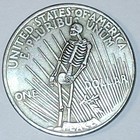 Dead Liberty Peace Dollar Skeleton Hobo Dollar Style Coin
