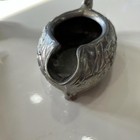 Vintage Arthur Court 1990 Bunny Gravy Boat - Embossed Aluminum Rabbit Serveware