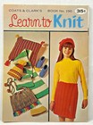 1968 Coats   Clark Learn To Knit 190 Pattern Book 12 Beginner Projects 9735