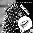100 200pcs Silver black Cone Screw Metal Studs Rivet Bullet Spikes Trendy Spots