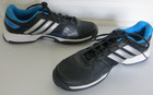 Adidas Men s 10 Tennis Shoes Black Blue Barricade Size 10 Exc 