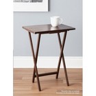 Mainstays Folding Tv Tray Table  Rubberwood  Walnut  19  X 14 5  X 26  