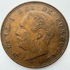 1884 Portugal 10 Reis Nice Higher Grade Copper Coin