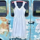 50s Laros Blue Double Layer Peignoir Nightgown Dress W  Sweetheart Bust