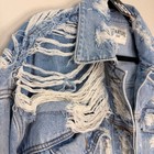  163 Signature Eight Distressed Jacket Ptp  24 5  Oversized Shredded Denim