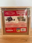 Lot Of 5     New Melissa   Doug Farm Wooden Cube Puzzle - 6-in-1 With Storage Tray