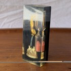 Vintage Mid-century Modern Black Lucite Telephone Hourglass Desk Timer