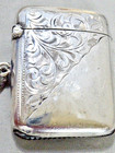 Antique Early Highy Art Nouveau Design English Hallmark Sterling Match Safe