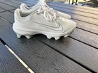 Nike Women s Molded Baseball softball Cleats White gray Us 6 5 Medium