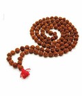 100   Original Nepal 5 Mukhi Rudraksha Mala 108 Bead 8mm Hindu Puja Religious 