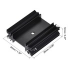 10pcs 25x34x12mm To-220 Aluminum Heatsink Transistor Diodes With 2pin Black