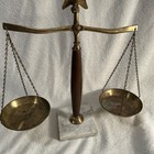 Vintage Brass Scale Of Justice Balance Bald Eagle  Contempora Irving Schwartz Co