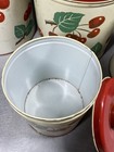 Vintage Decoware Four Stackable Tins  Canister Set  Red Cherries