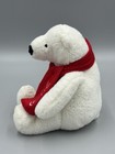 Coca-cola White Polar Bear In Red Scarf Plush Bear 7    Stuffed Animal 2012