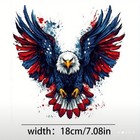 Bald Eagle Usa Flag Large 7    Inch Heat Transfer Self Iron On Personalize Tshirt