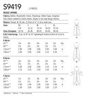 Simplicity 9419 Misses Apron Sewing Pattern  3 Styles   Sz  6-24  new 