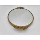 Vintage Matson Hollywood Reg Ormolu Gold Gilt Oval Vanity Mirror Tray Roses 12  