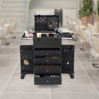 Professional Makeup Case Organizer Travel Case Rolling Makeup Cosmetics Case 