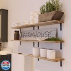 Richer House Rustic Wood Shelves Set Of 5  Farmhouse Style Floating Shelf For