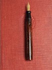 Rare Wood Grain Ebonite The Lakeside Fountain Pen Montgomery Ward 14k Gold Nib