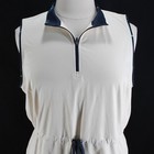 Lady Hagen 1 4 Zip Shirt Womens Sz Xxl Ivory Sleeveless Elastic Waist Golf Top