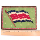 Costa Rica Flag Cigarette Cigar Box Flannel Tobacco Felt Flannel Silk 8x5 C1910