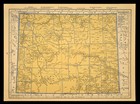 Ca1939 Wyoming Railroad Map Original Atlas Map Depot Towns Cbq Rr Historic