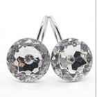 Shower Curtain Hooks Rings Diamond Crystal Rhinestones Hooks For Bathroom 12 Pcs