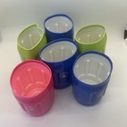 6 Coleman Can Insulated Koozies Lantern Logo Smooth Sides Pink Blue Green
