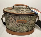 Vintage American Tourister Luggage Pattern Tapestry Makeup Train Case Carry Bag
