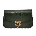 Medieval Leather Pouch Renaissance Belt Bag Cosplay Waist Pouch With Brass Lock