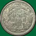 1878 Seated Liberty Dime Almost Uncirculated Au Coin  40769