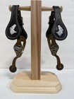 North And Judd Hercules Bronze Horse Head Spurs  Straps  And Stand